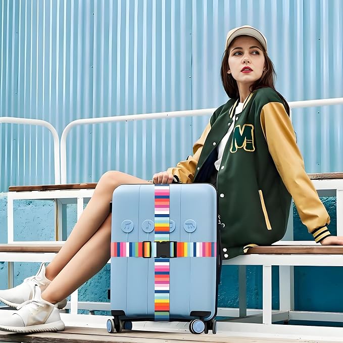 Rainbows Luggage Straps for Suitcases, Adjustable Luggage Travel Belts Security - Image 7