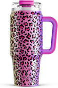 Meoky 32 oz Tumbler with Handle, Insulated Tumbler with Lid and Straw, Stainless Steel Travel Mug, Keeps Cold for 24 Hours, 100% Leak Proof, Fits in Car Cup Holder (Celebration) by MEOKY