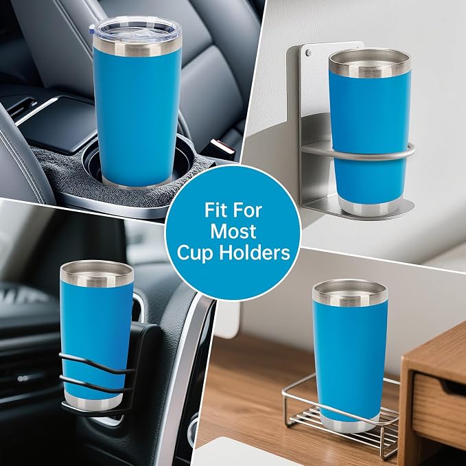 IEOVIEE 32 Pack, 20oz Stainless Steel Bulk Tumblers with Lids and Straws, Double Wall Insulated Travel Coffee Mug, Durable Powder Coated Tumbler Bulk Cup for Cold and Hot Drinks (Light Blue) - Image 9