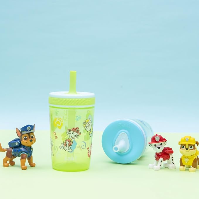 Zak Designs PAW Patrol Kelso Toddler Cups For Travel or At Home, 15oz 2-Pack Durable Plastic Sippy Cups With Leak-Proof Design is Perfect For Kids (Chase, Marshall, Rubble, & More) - Image 9