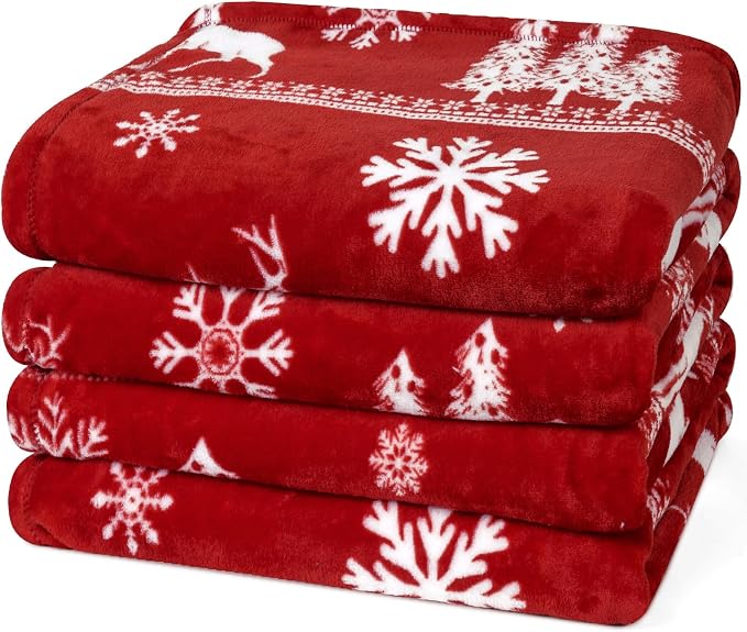 PHF Printed Fleece Blanket Twin Size, No Shed No Pilling Ultra Soft Plush Cozy by PHF