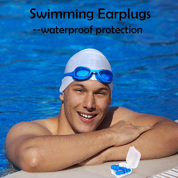 100 Pairs Ear Plugs for Sleeping Noise Cancelling, Reusable Silicone Sound - Image 5