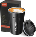 YINBAOGE Insulated Travel Coffee Mug, Spill & Leak Proof, Portable To Go Camping Stainless Steel Coffee Tumbler, Reusable Thermal Coffee Cup with Lid for Hot & Cold Drinks (2nd-Black, 17 OZ) by YINBAOGE