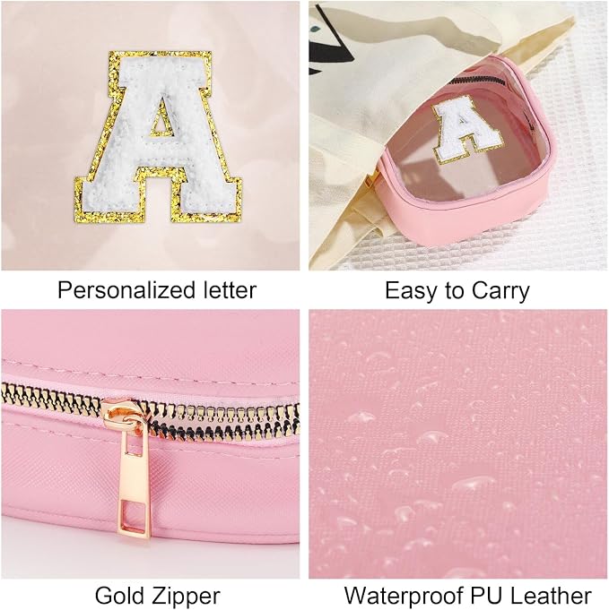 YOOLIFE Small Cosmetic Bag for Purse Mini Makeup Bag for Teacher Cute Clear - Image 4