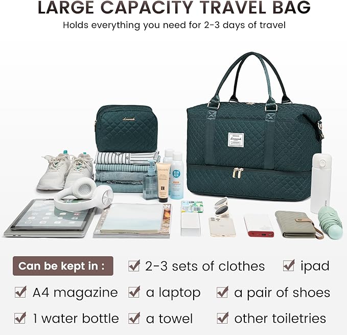 LOVEVOOK Travel Duffle Bag, Weekender Bags - Image 5