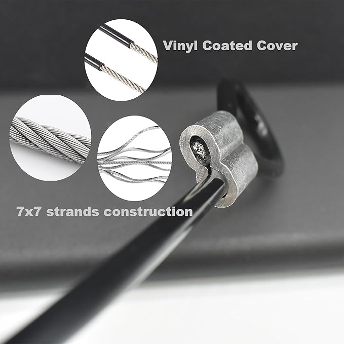 10 Pcs 4mm Wire 12 inch Vinyl Coated Stainless Steel Cable - Image 6