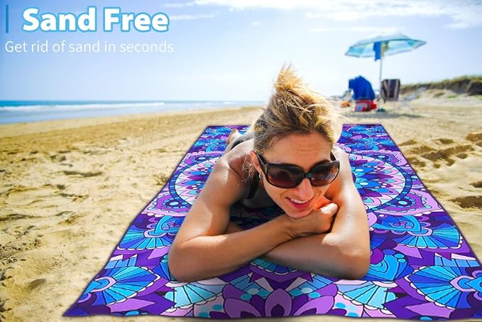 6 Pack Microfiber Thin Lightweight Beach Towel Oversized 71x32 Extra Large Sand - Image 4