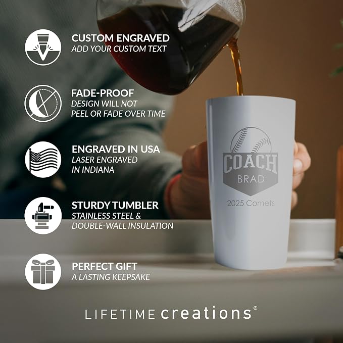 Lifetime Creations Custom Baseball Coach Tumbler: Gifts - Image 2