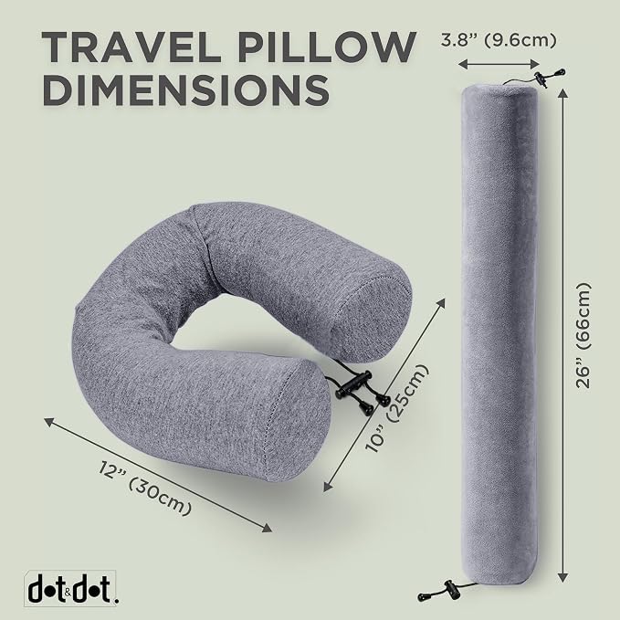 Dot&Dot Twist Memory Foam Travel Pillow - Image 6