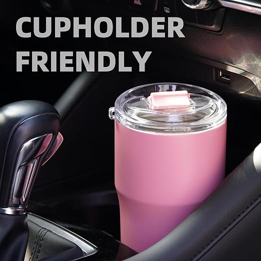 BJPKPK Insulated Tumbler with Lid,24oz Stainless Steel Tumbler,Double Wall Travel Coffee Mug Thermal cup,Keep Drinks Cold and Hot,Pink - Image 6