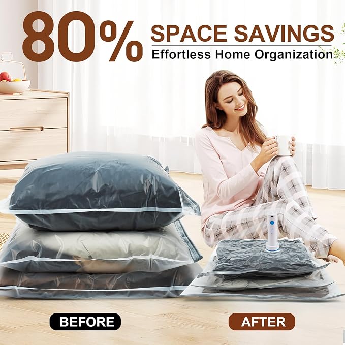 24 Pack Vacuum Storage Bags, Space Saver Bags - Image 2