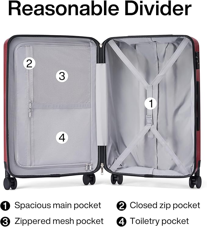 Hanke 24 Inch Luggage Suitcases - Image 5
