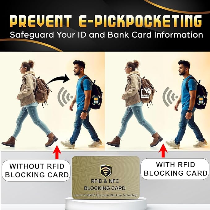 SaiTech IT RFID Cards, 5 Pack One Card Protects Entire Wallet Purse - Image 3