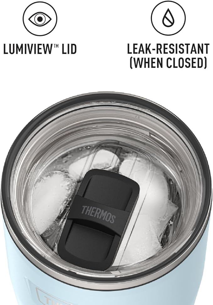 THERMOS ICON SERIES, Stainless Steel Cold Tumbler with Slide Lock, 24 Ounce, Glacier - Image 5