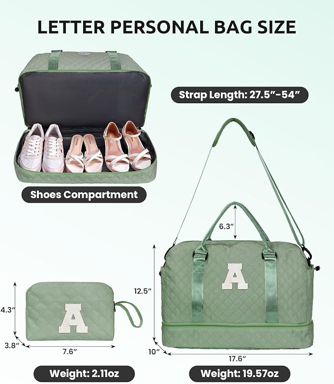 Gifts for Preteeens Girls 10-13-Initial Girl Travel Bag - Image 7