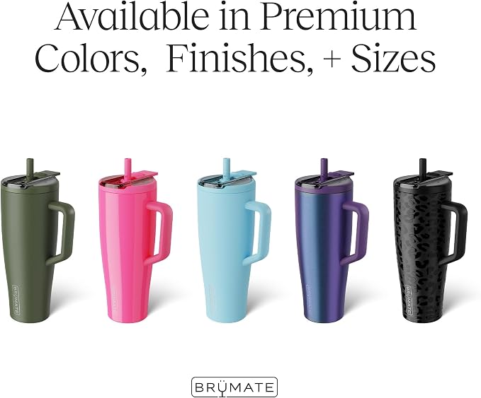BrüMate Era Flip 40oz Tumbler with 100% Leakproof Covered Straw Lid | Hygienic Covered Straw | Insulated Stainless Steel Water Bottle with Handle | Cup Holder Friendly | BPA-Free (Dune) - Image 7