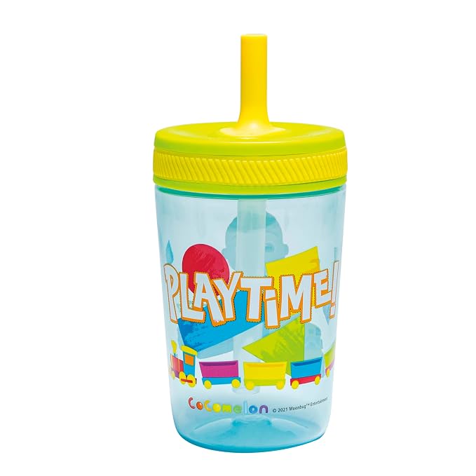 Zak Designs 15oz Cocomelon Kelso Tumbler Set, Leak-Proof Screw-On Lid with Straw Made of Durable Plastic and Silicone, Perfect Bundle for Kids - Image 4