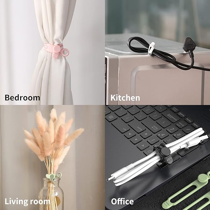 Silicone Cable Straps, Reusable Cable Ties，Travel Cord Organizer，Wire Organizer - Image 7