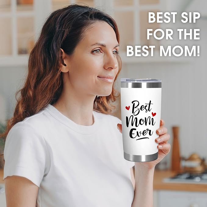 TEEZWONDER Mothers Day Gifts from Daughter Son - 20 oz Stainless Steel Insulated Coffee Tumbler with Lid - Birthday Gifts for Mom, Mothers in Law, Mama, Grandma, Tumblers for Women - Image 5