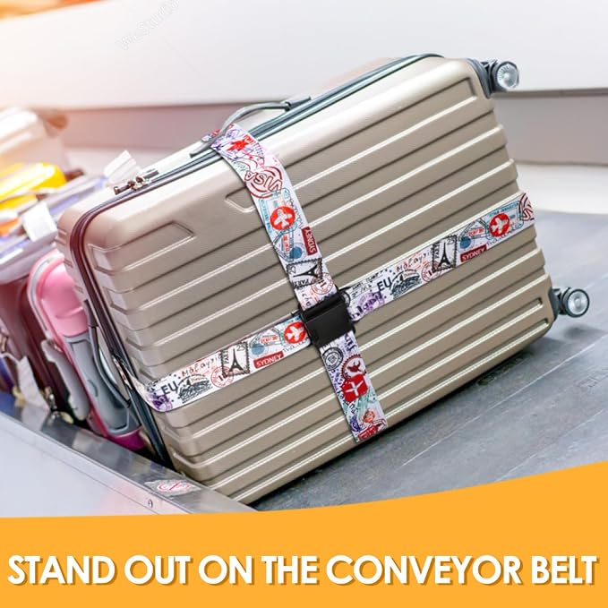 Adjustable Travel Luggage Strap Suitcase Belt Travel Bag Accessories 1.96 in W - Image 5