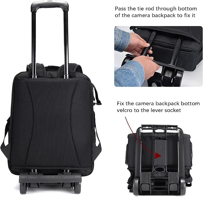 Cwatcun Camera Backpack Trolley Case Bag - Image 4