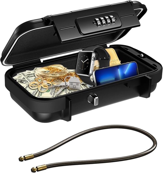 AMIR Portable Safe Box, Combination Security Case LockBox by AMIR
