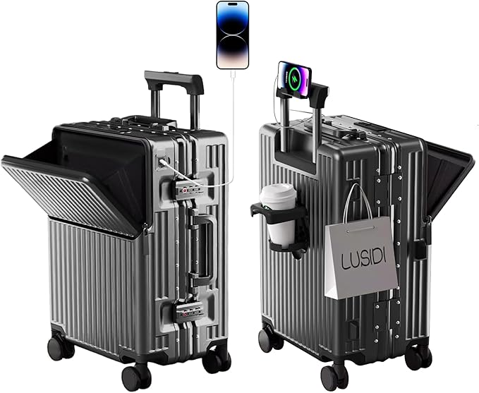 Hard Shell Luggage 24 Inch Travel Luggage, Carry-On Luggage Spinner TSA by cycyCarry