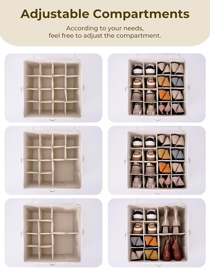 StorageWorks Shoe Organizer for Closet, Fits up to 16 Pairs, Shoe Cubby Storage - Image 4