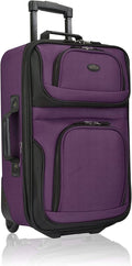 U.S. Traveler Lightweight Rolling 20" Carry On Luggage Softside Suitcase by USTraveler