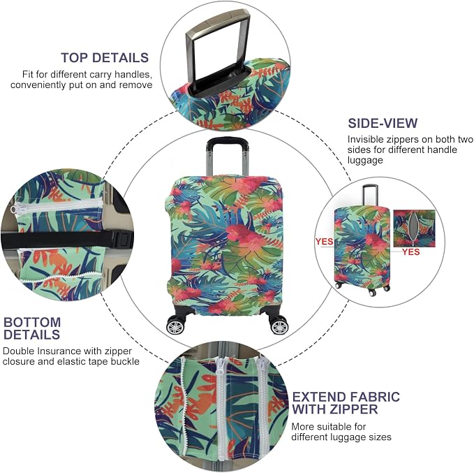 Travel Luggage Cover, Suitcase Protector Bag Fits 26-28 Inch Luggage - Image 2