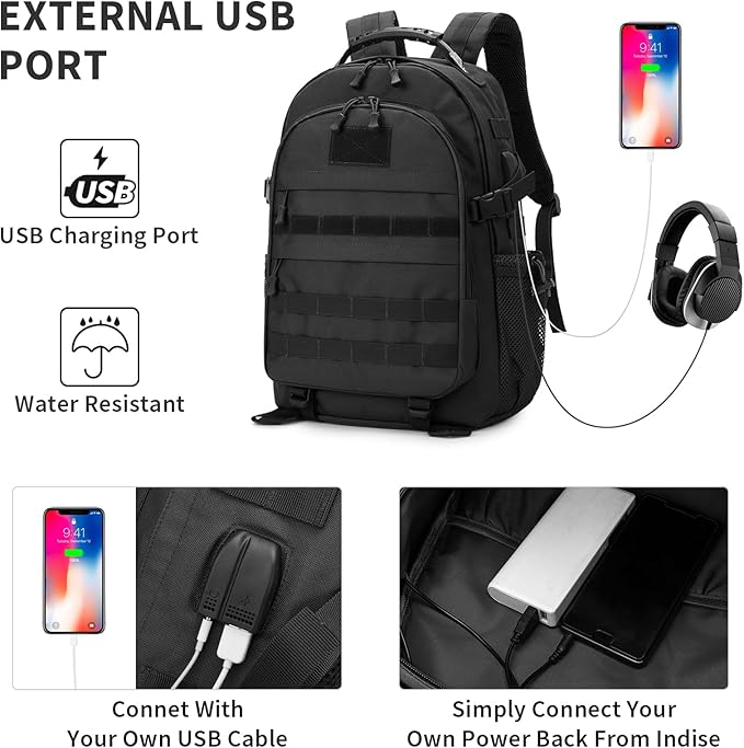 HUNTVP Military Tactical Backpack 40L Large Army 3 Day Assault Pack Molle Bag - Image 3