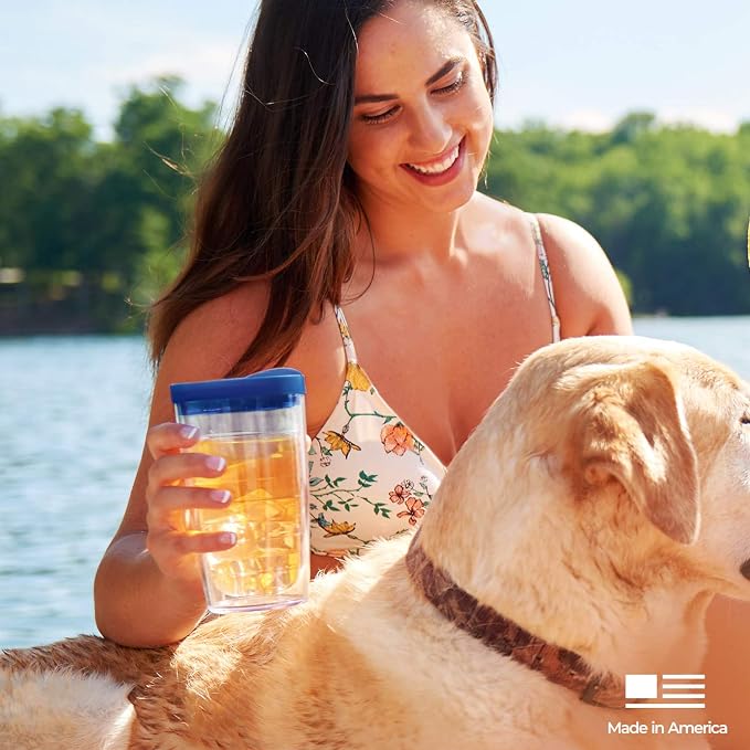 Tervis Clear & Colorful Tabletop Made in USA Double Walled Insulated Tumbler Travel Cup Keeps Drinks Cold & Hot, 16oz, Clear - Image 11