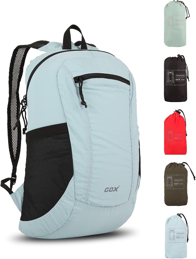 GOX Foldable 20l Backpack For Travel Lightweight Hiking Packable Daypack for by GOX