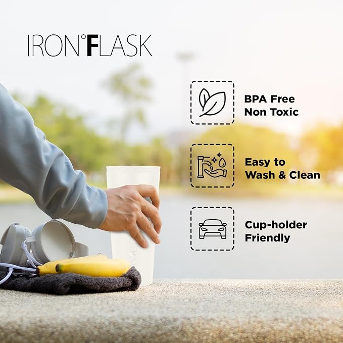 IRON °FLASK Classic Tumbler - Vacuum Insulated Stainless Steel Water Bottle, Double Walled, Drinking Cup, Insulated Travel Mug (Cashmere Cream, 32 oz Solid Lid) - Image 4