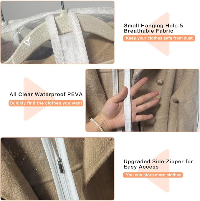 Clear Garment Bags Clothes Covers - Image 3