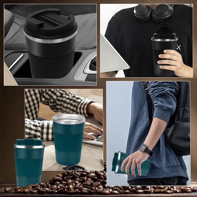 CS COSDDI 12 oz Stainless Steel Vacuum Insulated Tumbler - Coffee Travel Mug Spill Proof with Lid - Coffee Cups for Keep Hot/Ice Coffee,Tea and Beer - Image 7