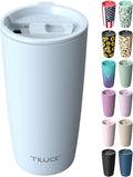 TILUCK 20 oz Insulated Tumbler with BPA-Free Lid, Stainless Steel Vacuum Travel Coffee Mug, Double Wall Coffee Tumbler（20oz，Matte LightBlue） by TILUCKBringsGoodLuck