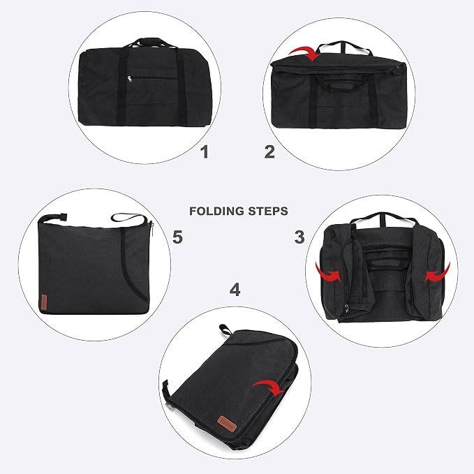 80L Duffle Bag for Travel, Large Foldable Waterproof Travel Duffel Bags - Image 7