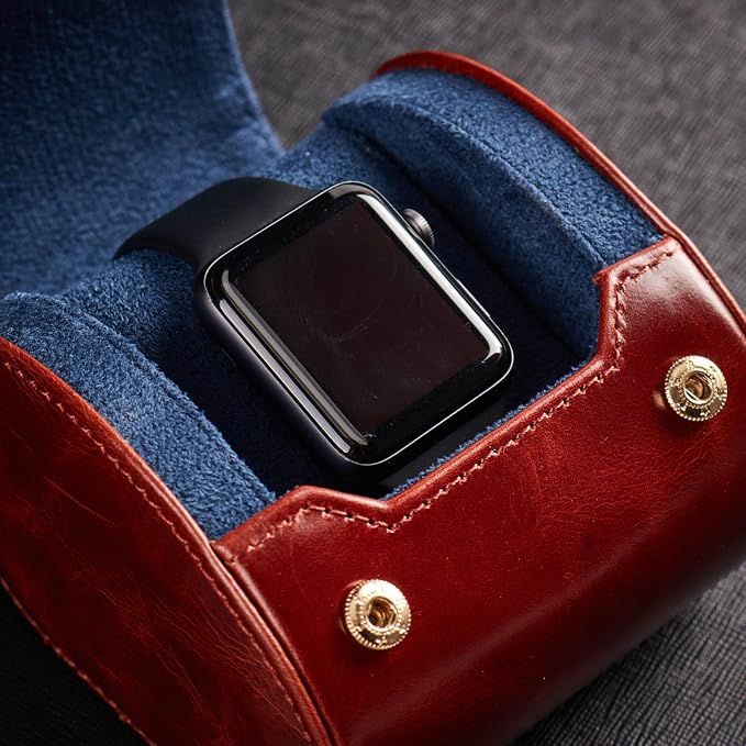 Genuine Napa Leather Watch Roll Travel Case - Image 7