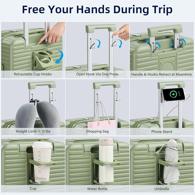 Hard Shell Suitcases Travel Expandable Luggage, 24 Inch Check in Luggage - Image 2