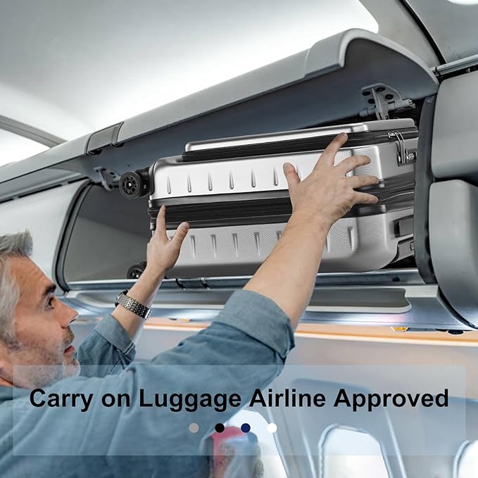Expandable Carry On Luggage Airline Approved, 20 Inch Lightweight ABS+PC Hard - Image 5