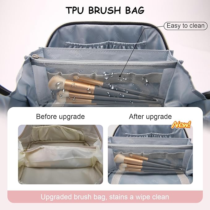 BOYATU Travel Makeup Bag Organizer Cosmetic Bag: 3 Pcs Set Make up Bags - Image 3