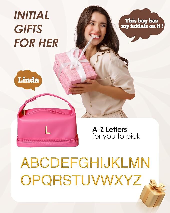Gifts for Women 40s, Personalized Makeup Bag - Image 2