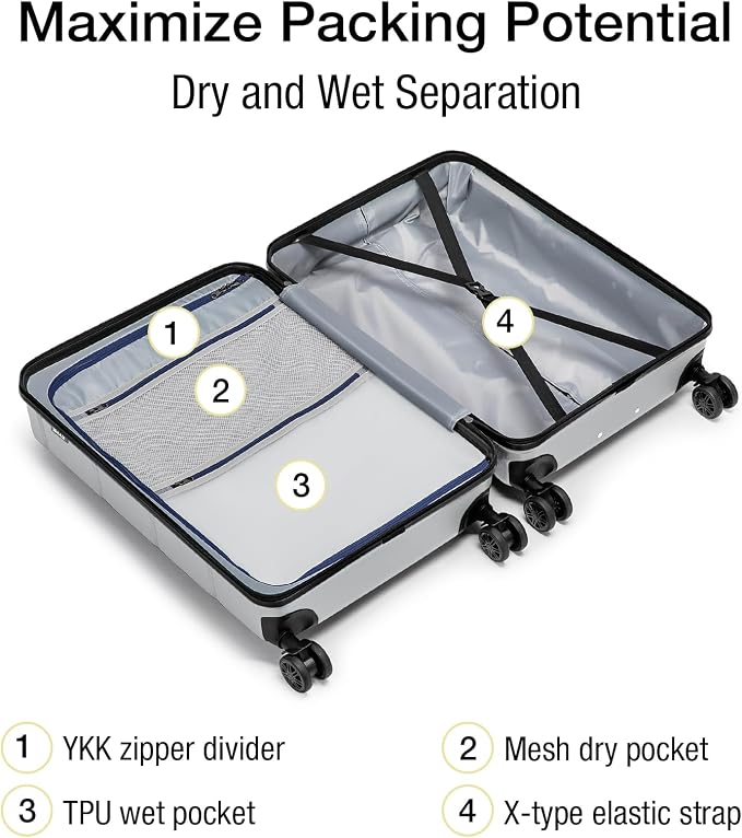 KYME Carry On Luggage 22x14x9 Airline Approved - Image 3