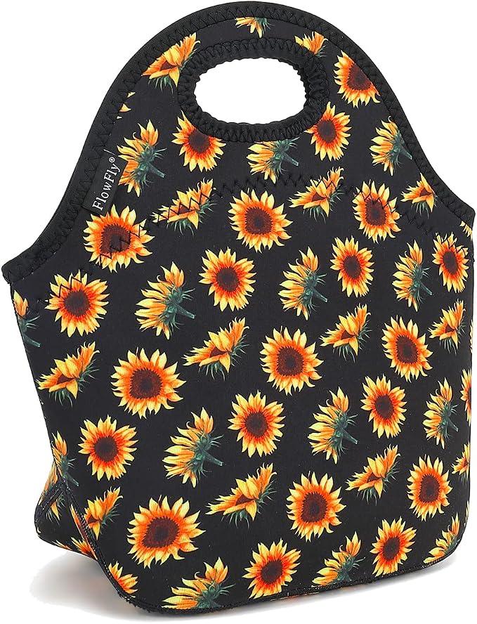 FlowFly Neoprene Lunch Tote Insulated Thermal Reusable Lunch Bag Box by FlowFly