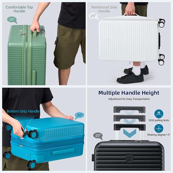 Hard Shell Suitcases Airline Approved 20 Inch Carry on Luggage, Expandable - Image 8