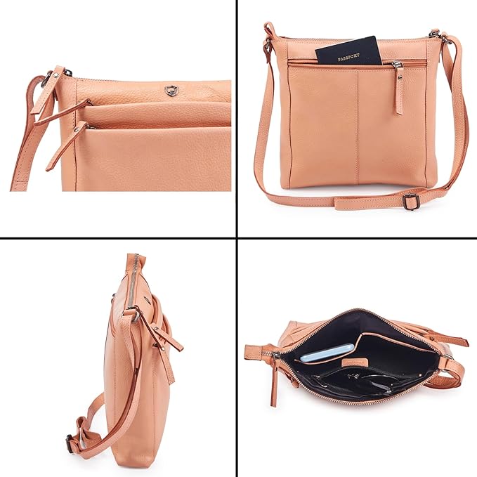 Small Soft Genuine Leather Crossbody Purse Women’s Sling Crossover Shoulder - Image 5