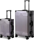 All Aluminum 20/28 Luggage Set，Cut from Whole Aluminum Sheet，22x14x9 Airline by KANGSHILU