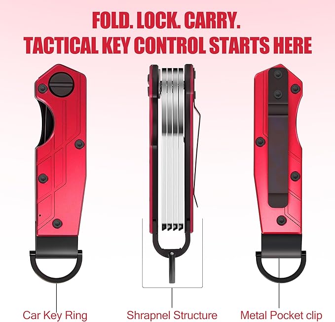 Key Organizer for Men Compact Key Holder Minimalist Key Case Metal Key Chain - Image 2