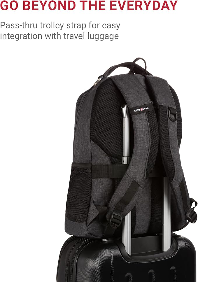SwissGear Cecil 5505 Laptop Backpack, Light Grey - Image 4